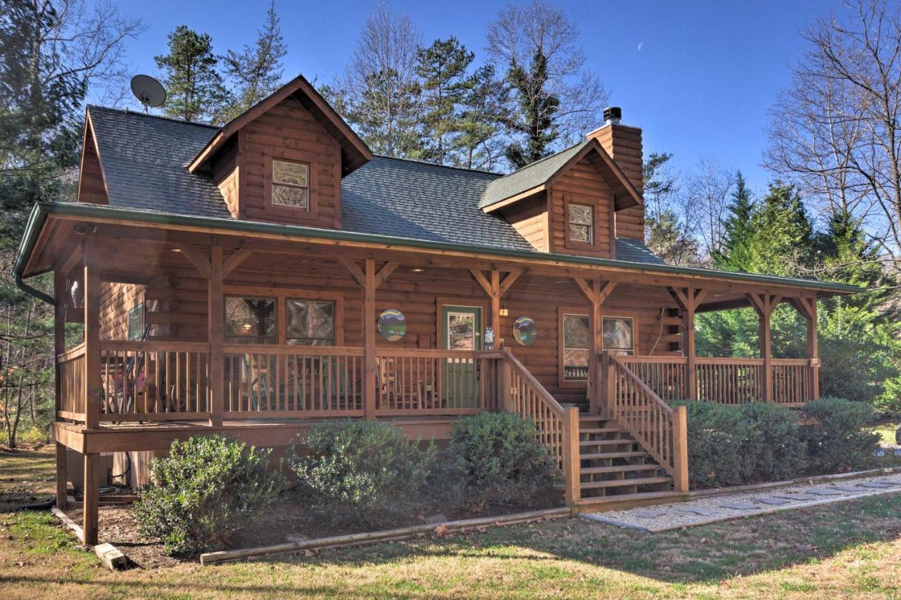 Lake Lure Log Cabin With Grill Steps To Beach! Villa Exterior photo