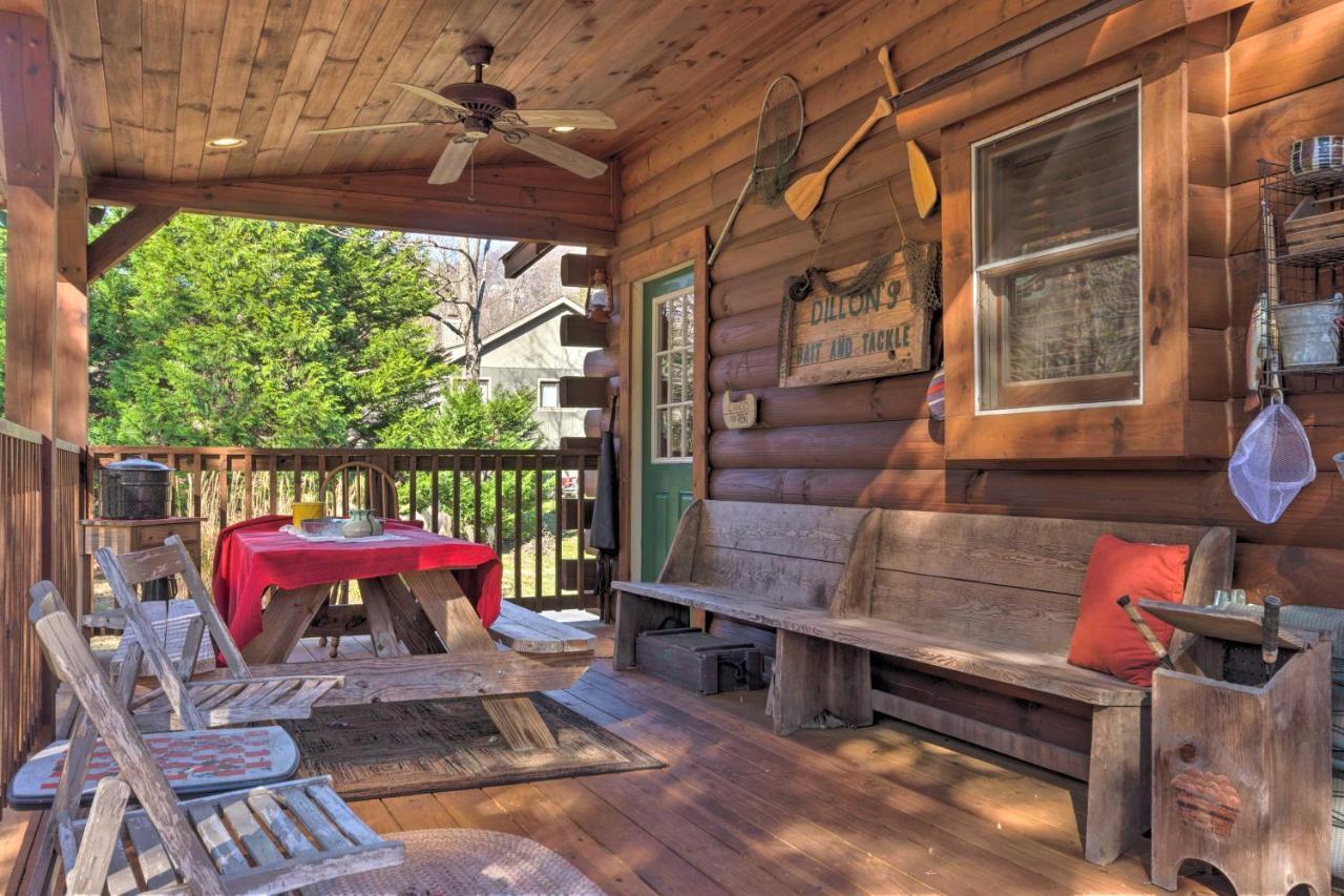 Lake Lure Log Cabin With Grill Steps To Beach! Villa Exterior photo